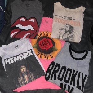 Graphic muscle tees barely worn
